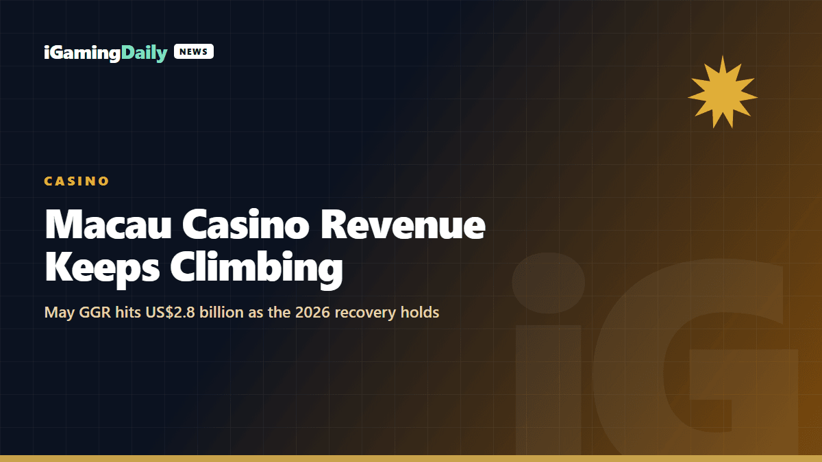 Macau casino gaming revenue recovery in 2026