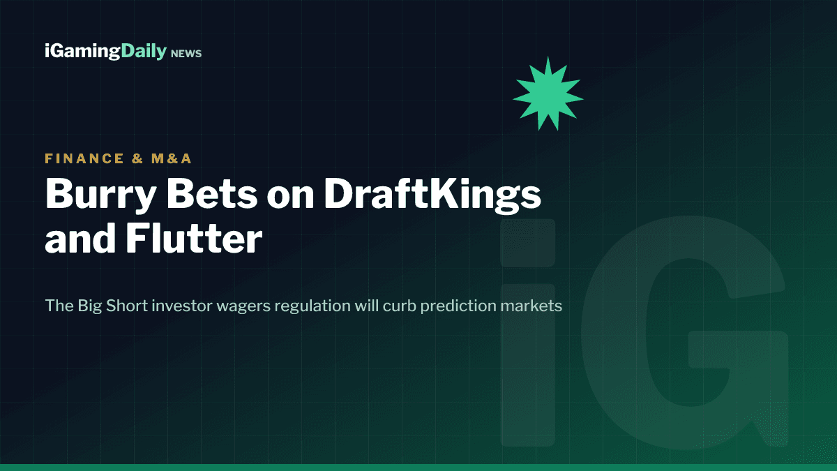 Michael Burry long DraftKings and Flutter stocks betting against Kalshi prediction markets