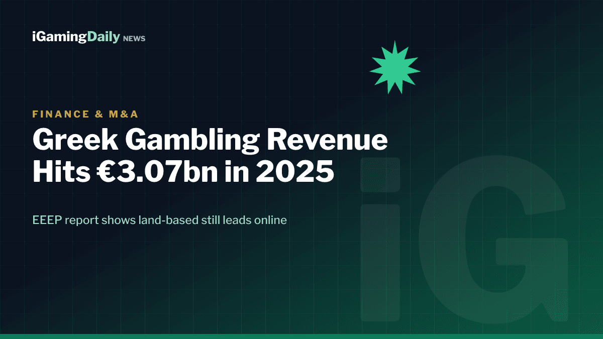 Greece gambling gross gaming revenue reached 3.07 billion euros in 2025 with land-based and online split from the EEEP annual report