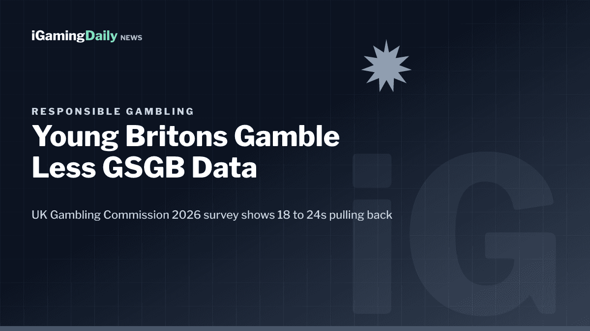 UK Gambling Commission GSGB 2026 chart showing young people aged 18 to 24 gambling less