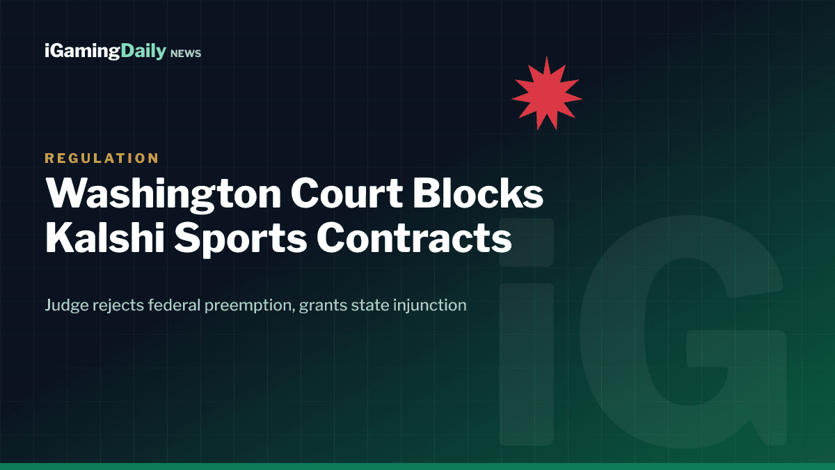 Washington state Kalshi injunction ruling on prediction market sports event contracts