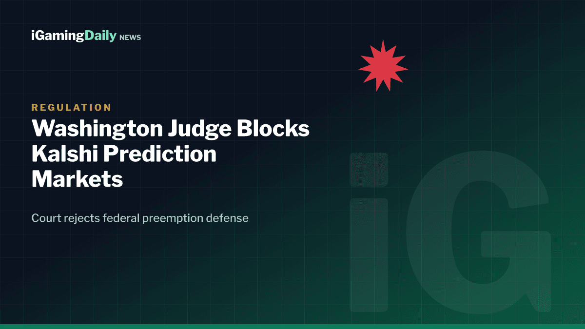Washington judge blocks Kalshi prediction markets with preliminary injunction