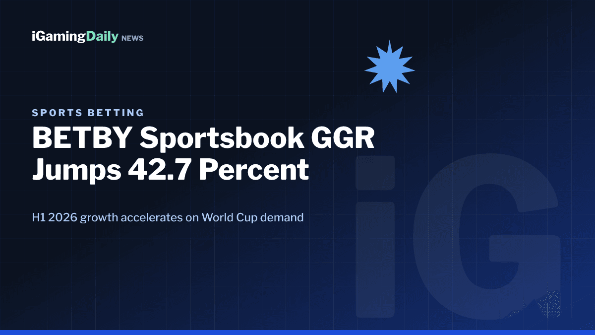 BETBY H1 2026 sportsbook GGR growth results chart