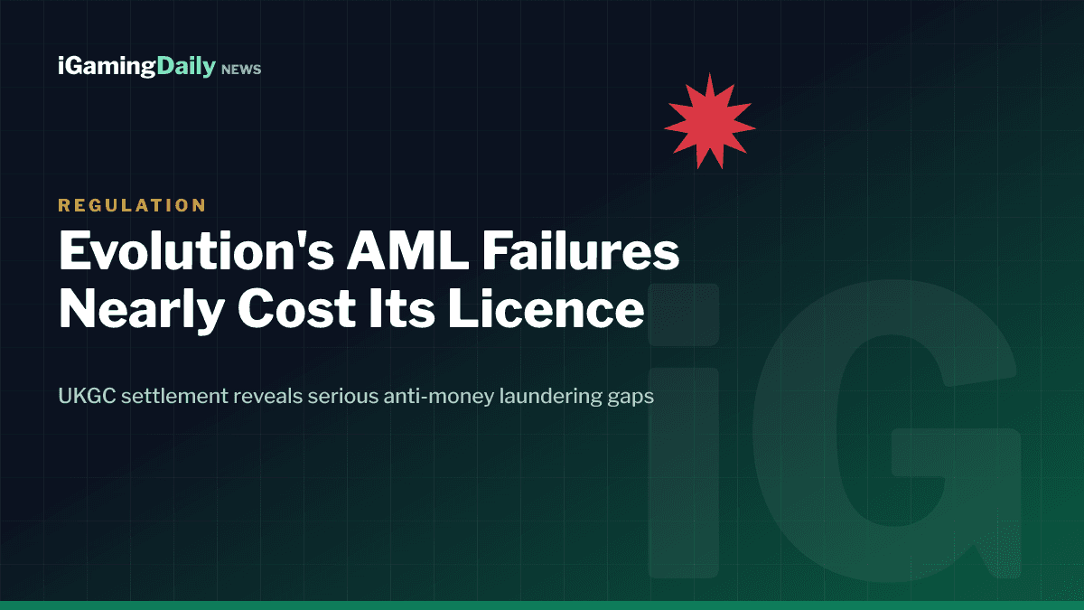 Evolution UKGC settlement graphic showing AML failures behind the £4.75 million fine