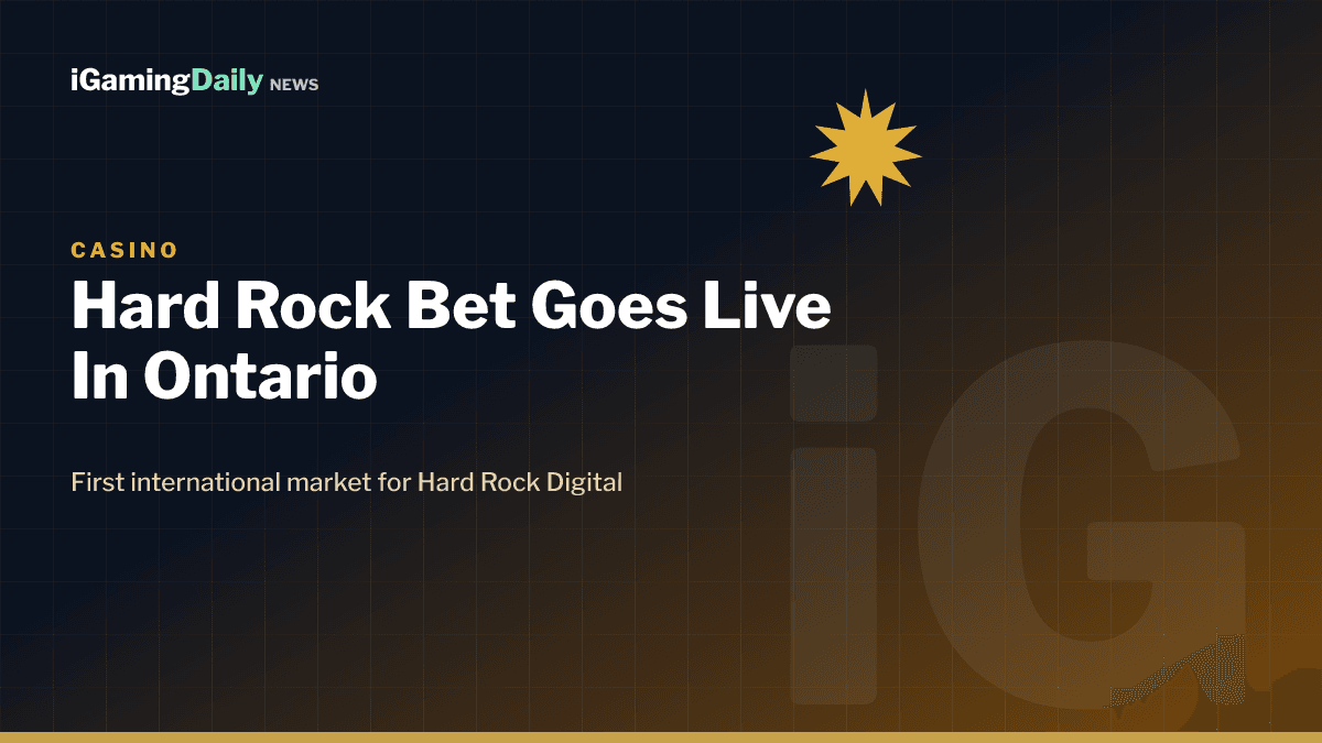 Hard Rock Bet branded graphic marking its Ontario iGaming launch