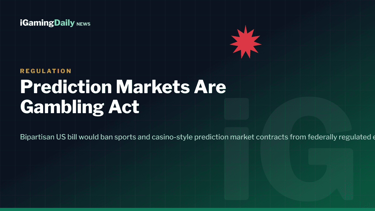 Prediction Markets Are Gambling Act US Congress bipartisan sports betting ban 2026