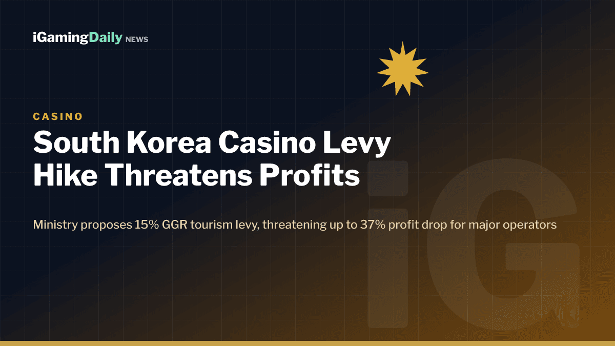 South Korea casino tourism fund levy increase 15% GGR regulation 2026