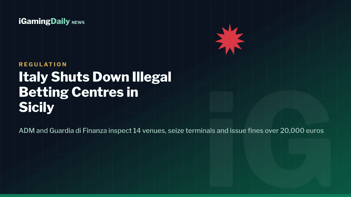 ADM Guardia di Finanza close illegal betting centres in Porto Empedocle Sicily Italy July 2026