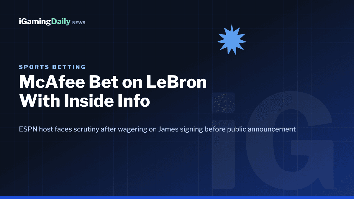 Pat McAfee ESPN LeBron James insider betting controversy sports betting integrity graphic
