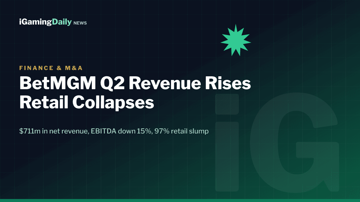 BetMGM Q2 2026 financial results showing revenue and EBITDA figures