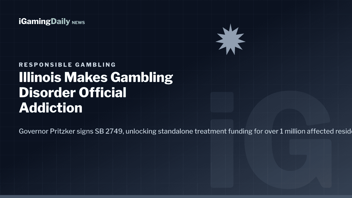 Illinois Governor Pritzker signs gambling disorder addiction law SB 2749 July 2026