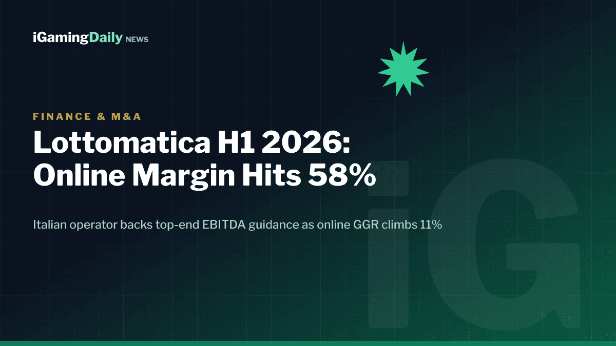 Lottomatica H1 2026 results online revenue EBITDA margin Italy gambling
