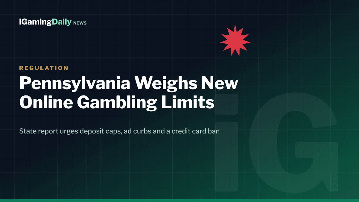 Pennsylvania online gambling limits 2026 report proposing deposit caps and a credit card ban