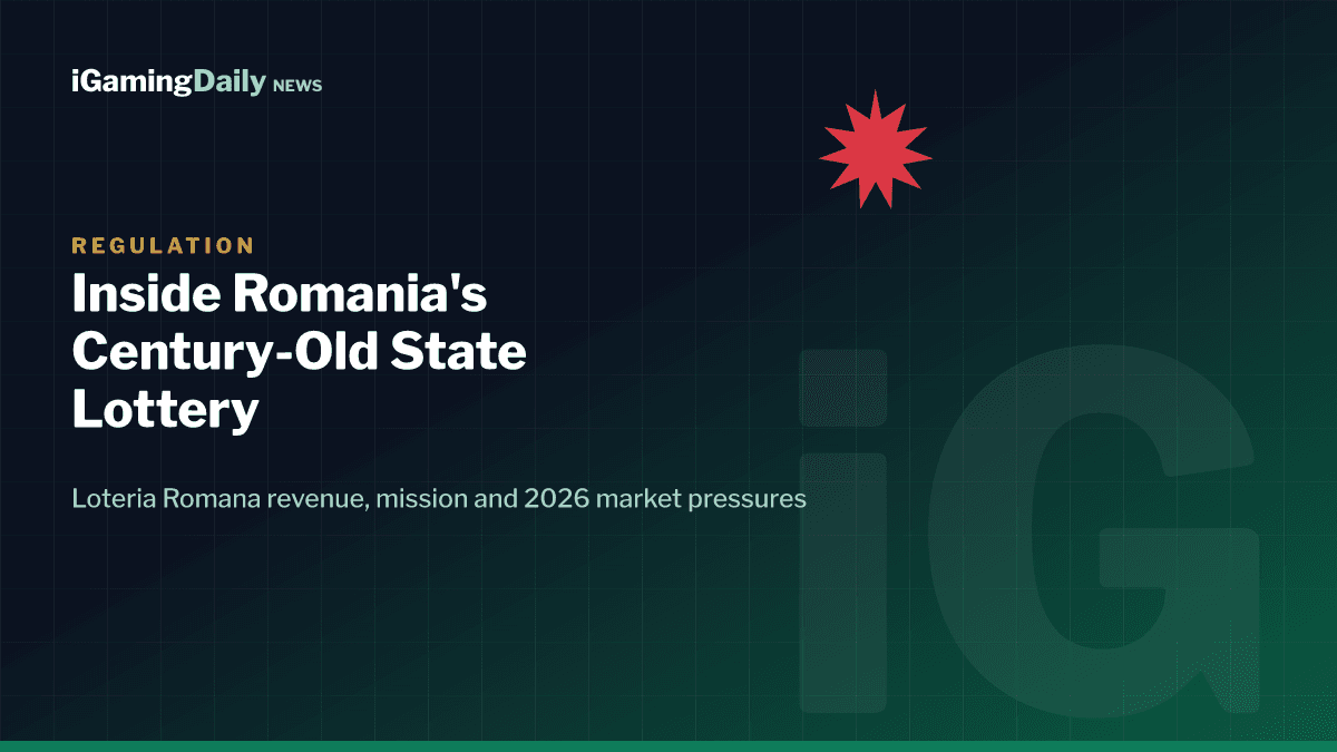 Loteria Romana Romania state lottery revenue and 2026 market branded graphic