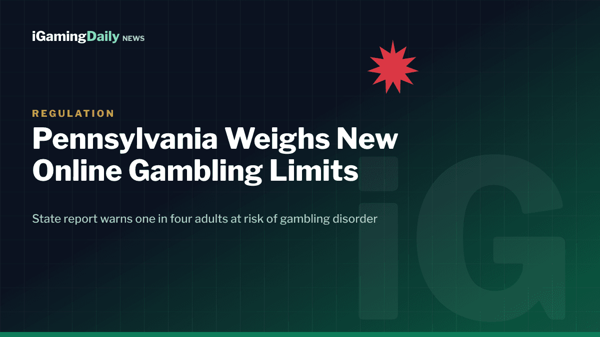Pennsylvania online gambling report warning one in four adults at risk of gambling disorder