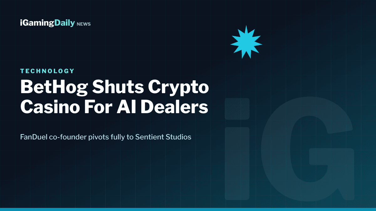 BetHog shuts crypto casino to focus on AI live dealers graphic