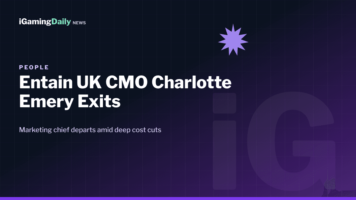 Entain UK chief marketing officer Charlotte Emery departure headline graphic