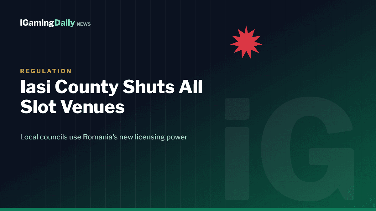 Iasi county Romania slot machine venue closures headline graphic