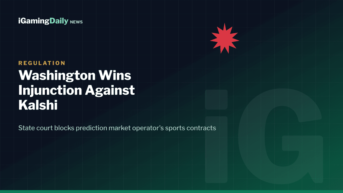 Washington state Kalshi injunction ruling on prediction market sports event contracts