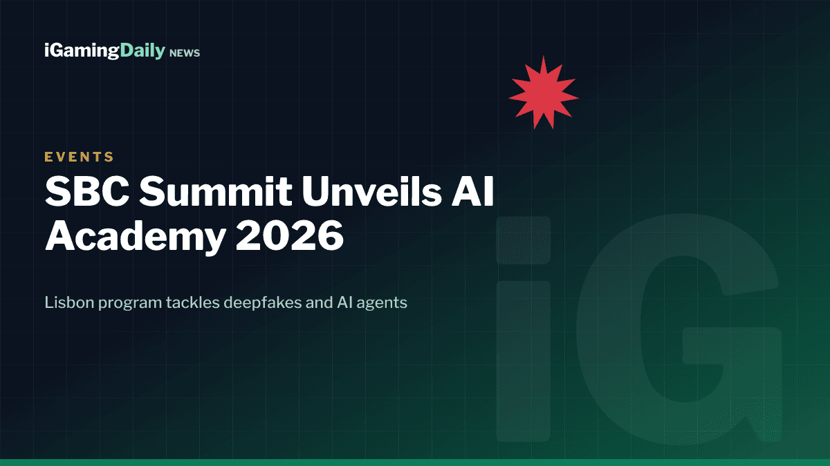 SBC Summit 2026 AI Academy branded graphic for the Lisbon iGaming conference