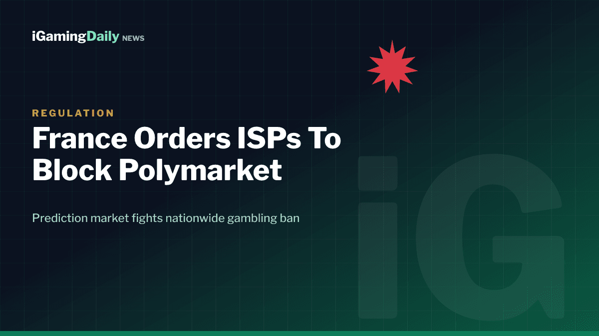 Branded graphic on France ordering ISPs to block Polymarket