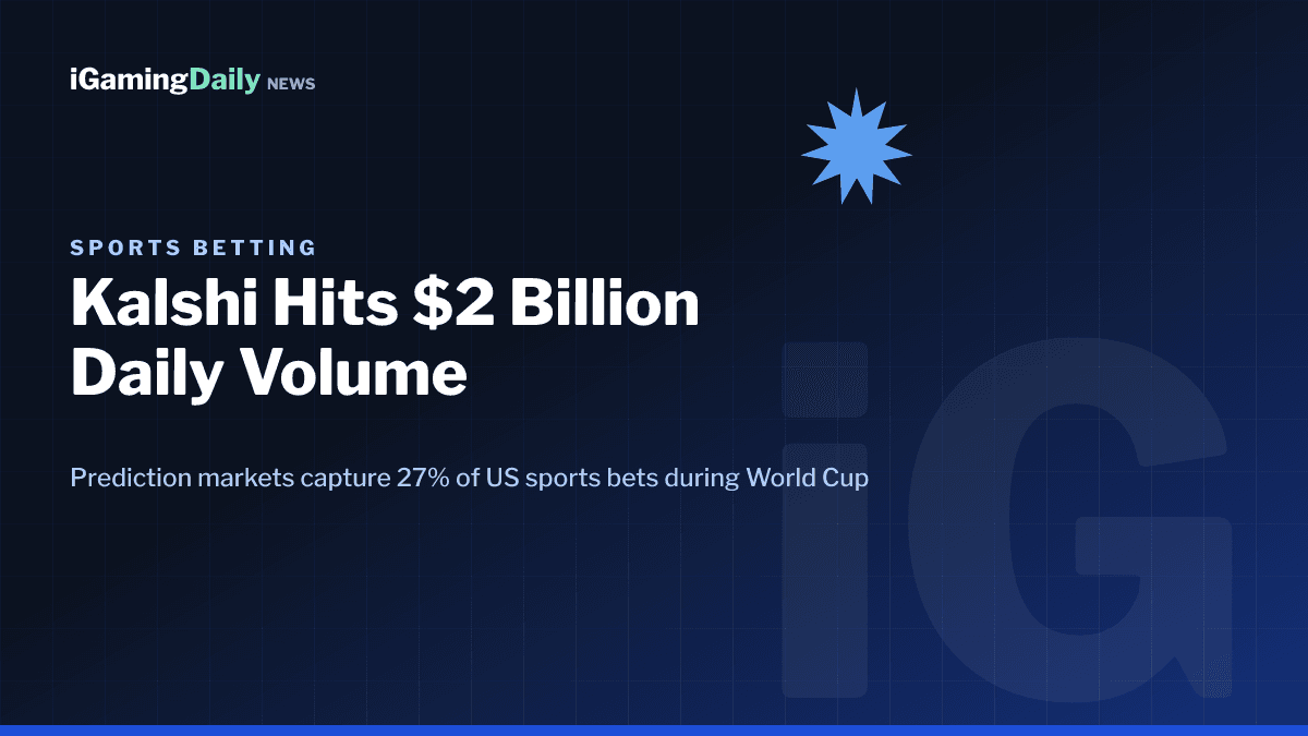 Kalshi prediction market hits $2 billion daily trading volume during 2026 World Cup