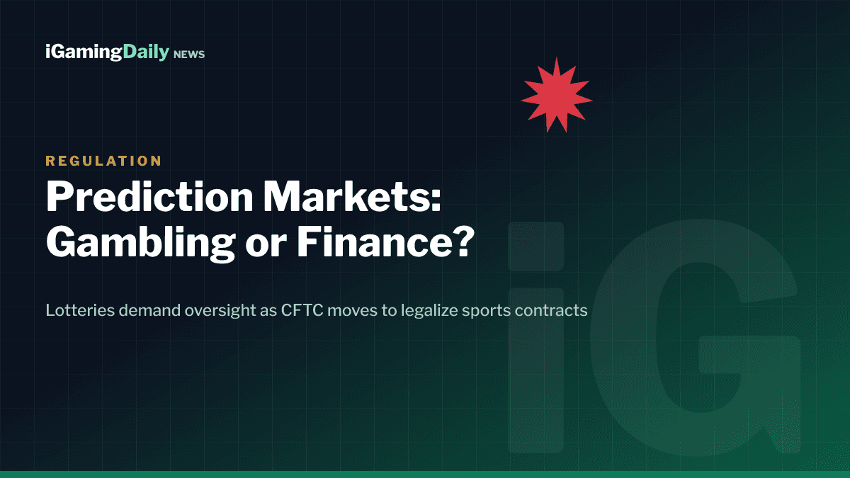 Prediction markets gambling regulation debate 2026 NASPL CFTC Kalshi